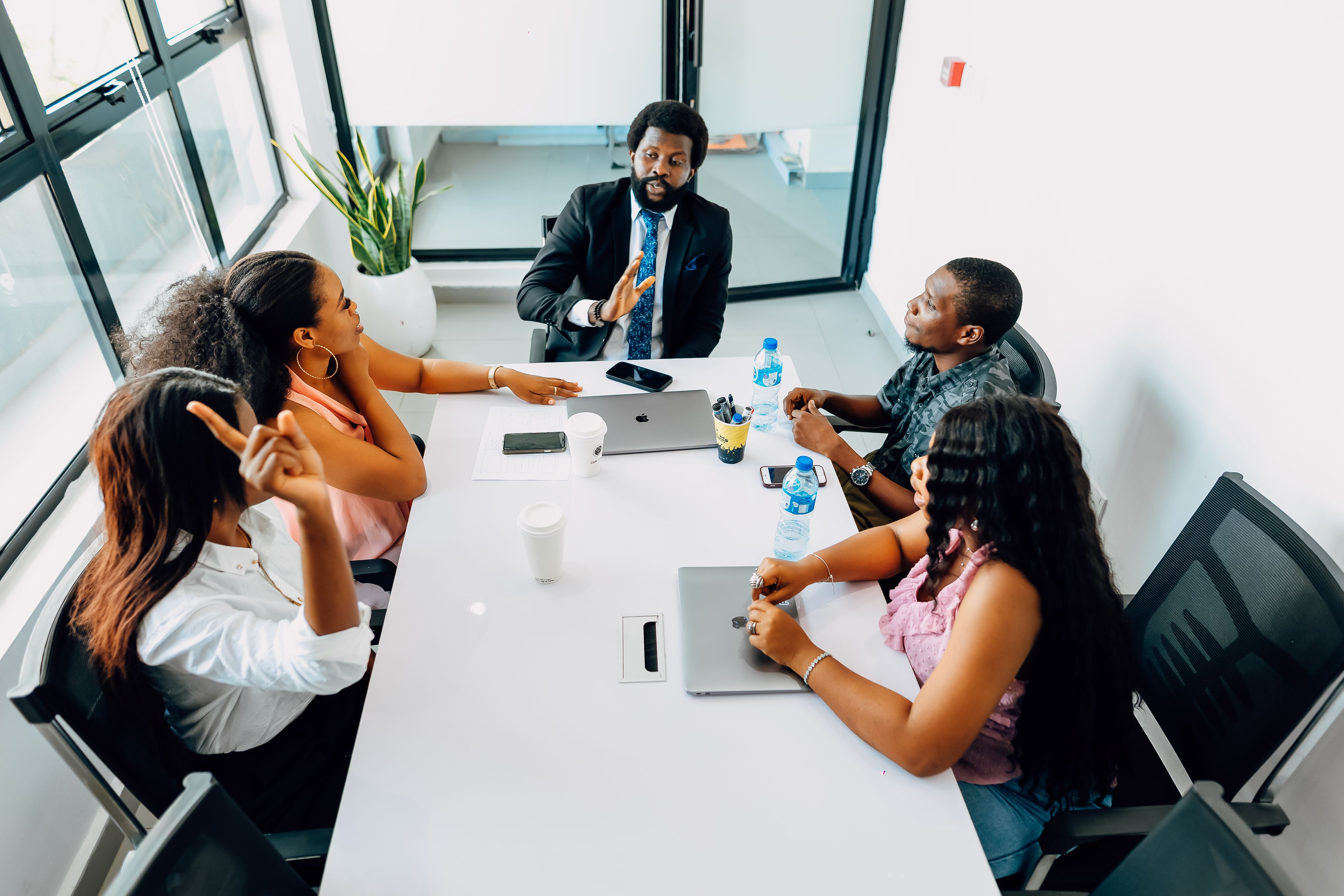 Business professionals in a strategy meeting
